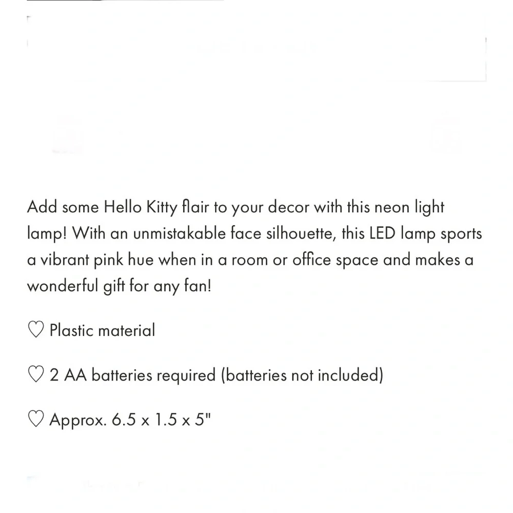New hello kitty neon light lamp
